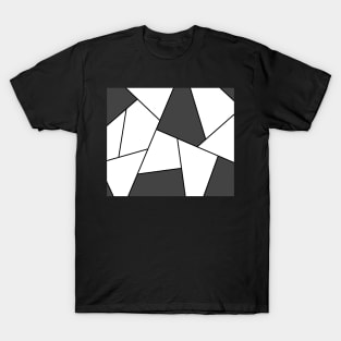 Geometric abstract - gray and white. T-Shirt